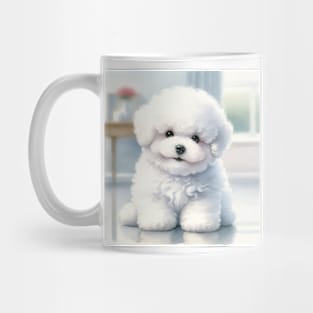 Watercolor Bichon Frisé Puppies Painting - Cute Puppy Mug